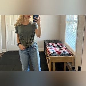 Green scrunched up top
